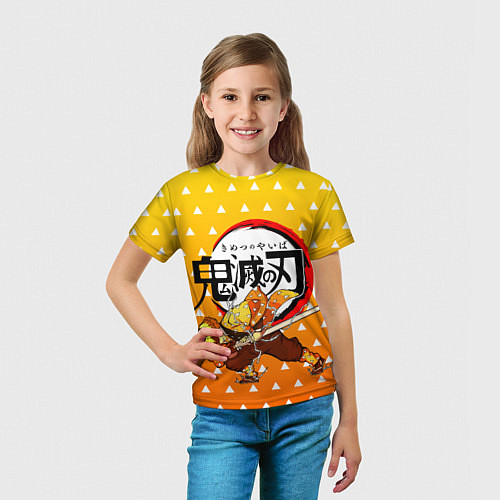 Детская футболка ЗЕНИЦУ ZENITSU / 3D-принт – фото 5
