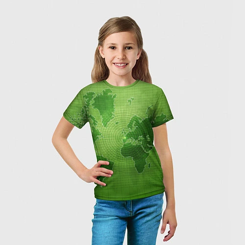 Детская футболка Карта мира / 3D-принт – фото 5