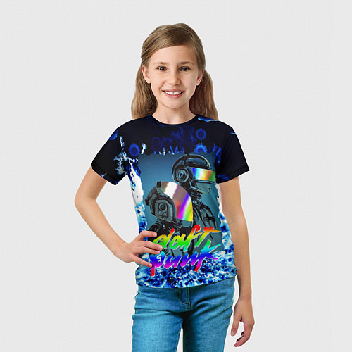Детская футболка DAFT PUNK : MUSIC ALIVE / 3D-принт – фото 5