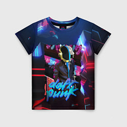 Футболка детская Daft punk neon rock, цвет: 3D-принт