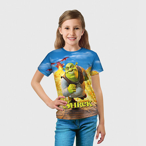 Детская футболка Шрек и дракон / 3D-принт – фото 5