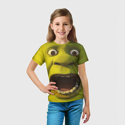 Детская футболка Shrek is Yelling / 3D-принт – фото 5