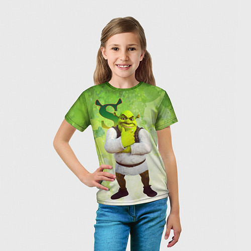 Детская футболка Задумчивый Шрек / 3D-принт – фото 5