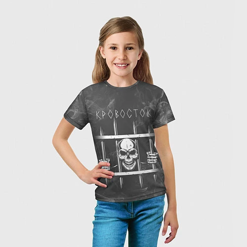 Детская футболка Кровосток Решетка Z / 3D-принт – фото 5