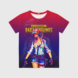Футболка детская PUBG GIRL ПАБГ ДЕВУШКА, цвет: 3D-принт