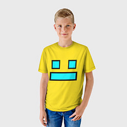 Футболка детская Geometry Dash Smile, цвет: 3D-принт — фото 2