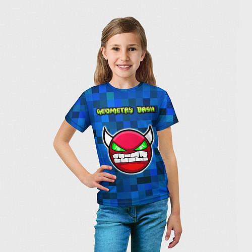 Детская футболка Geometry Dash / 3D-принт – фото 5