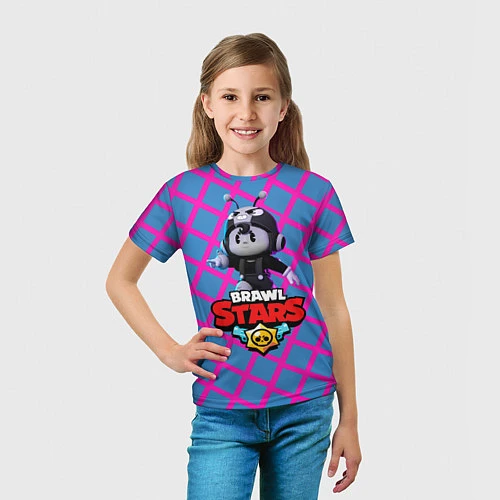 Детская футболка Brawl Stars Pink / 3D-принт – фото 5