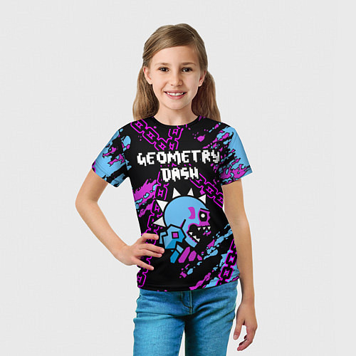 Детская футболка Geometry Dash / 3D-принт – фото 5