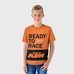 Футболка детская KTM READY TO RACE Z, цвет: 3D-принт — фото 2