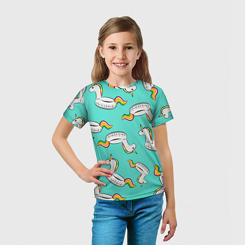 Детская футболка Единорог Круг / 3D-принт – фото 5