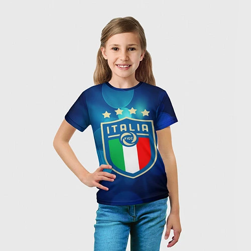 Детская футболка Сборная Италии / 3D-принт – фото 5