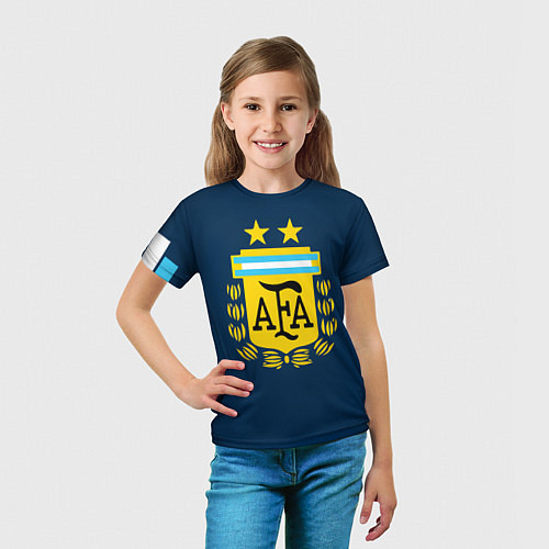 Детская футболка Сборная Аргентины / 3D-принт – фото 5