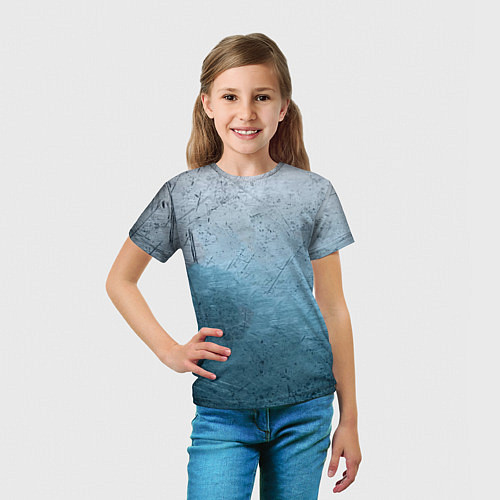 Детская футболка Blue Glass / 3D-принт – фото 5