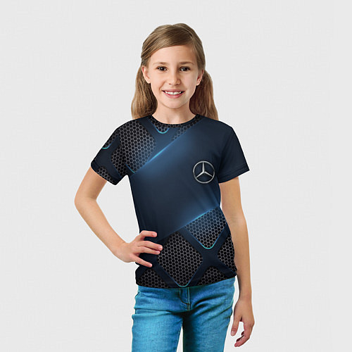 Детская футболка MERCEDES BENZ 3D Geometry 3Д / 3D-принт – фото 5