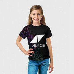 Футболка детская AVICII RAIBOW STYLE, цвет: 3D-принт — фото 2