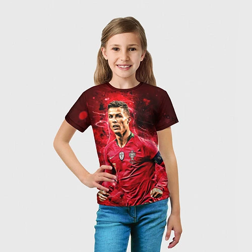 Детская футболка Криштиану Роналду Португалия / 3D-принт – фото 5