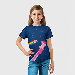 Футболка детская Nyan cat x Pony, цвет: 3D-принт — фото 2