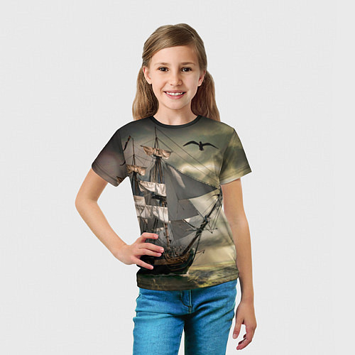 Детская футболка Парусник / 3D-принт – фото 5