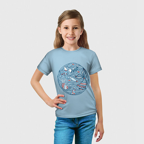 Детская футболка Sea Circle / 3D-принт – фото 5