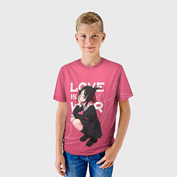 Футболка детская Love is war, цвет: 3D-принт — фото 2