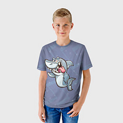 Футболка детская Акула, цвет: 3D-принт — фото 2