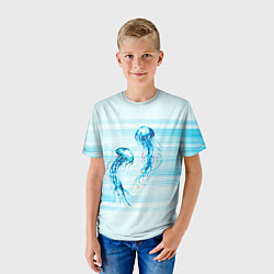 Футболка детская Медузы, цвет: 3D-принт — фото 2