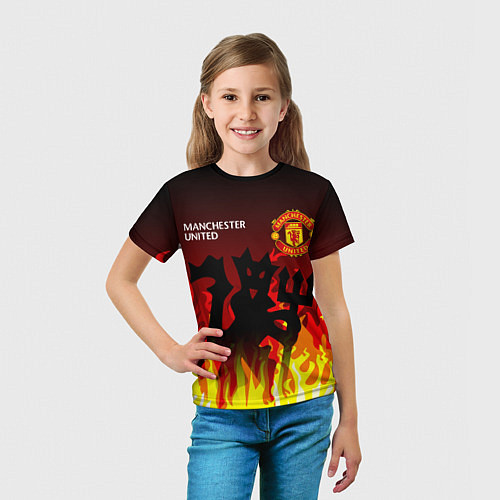 Детская футболка MANCHESTER UNITED ДЬЯВОЛ / 3D-принт – фото 5