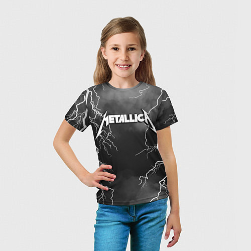 Детская футболка METALLICA РАЗРЯД МОЛНИИ / 3D-принт – фото 5