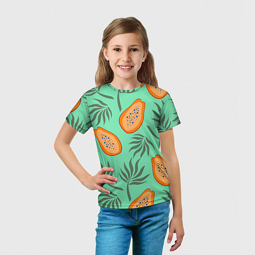 Детская футболка Папайя / 3D-принт – фото 5
