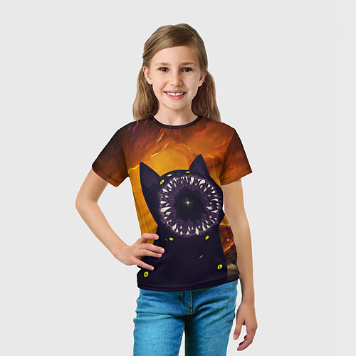 Детская футболка Космический кот Space Cat Z / 3D-принт – фото 5