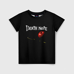 Футболка детская Death Note яблоко и ручка, цвет: 3D-принт