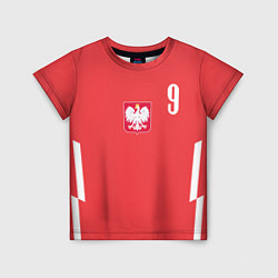 Футболка детская Lewandowski Poland 9, цвет: 3D-принт