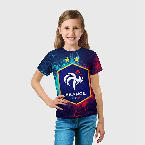 Детская футболка Сборная Франции / 3D-принт – фото 5
