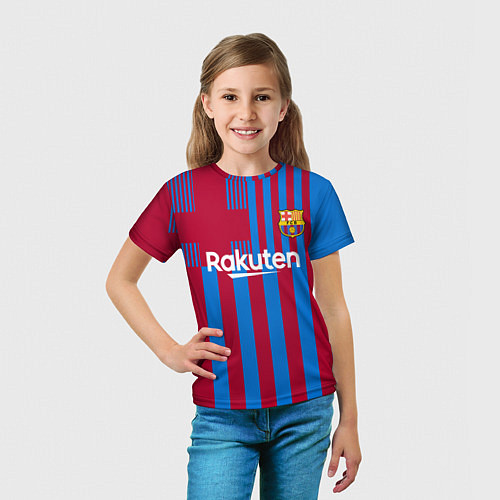 Детская футболка Дембеле Барселона 2122 форма / 3D-принт – фото 5