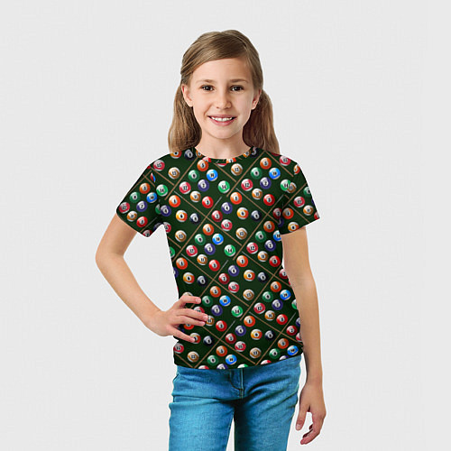 Детская футболка Бильярд / 3D-принт – фото 5