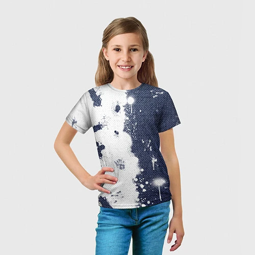 Детская футболка Джинсы тай дай белизной хлоркой / 3D-принт – фото 5