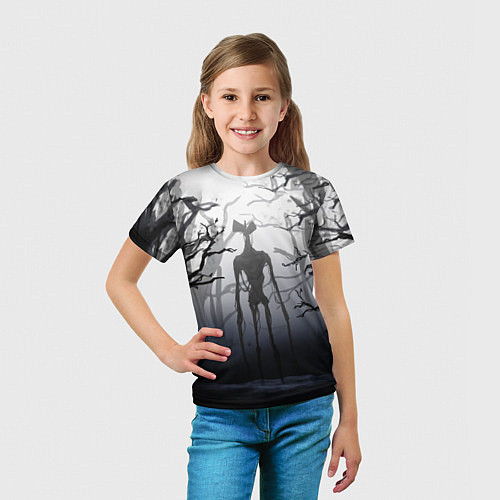 Детская футболка СИРЕНОГОЛОВЫЙ В ЛЕСУ / 3D-принт – фото 5