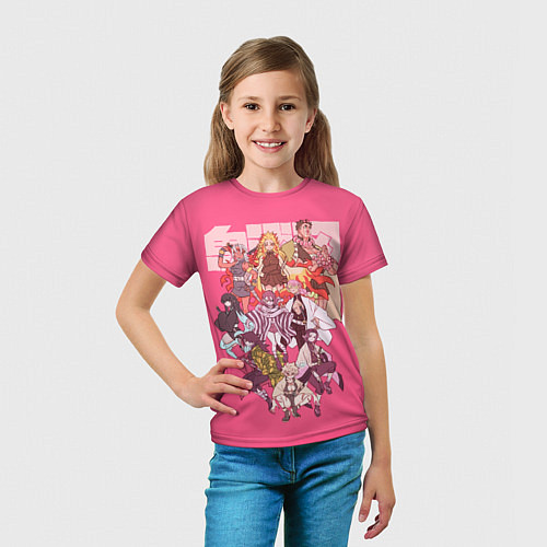 Детская футболка Slayers on pink / 3D-принт – фото 5