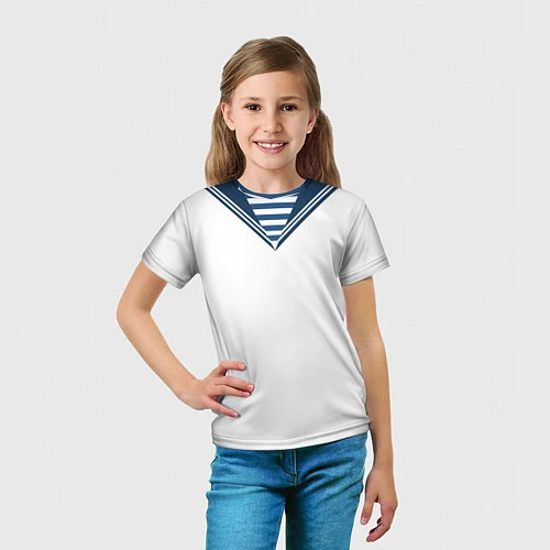 Детская футболка Матроска парадная ВМФ / 3D-принт – фото 5