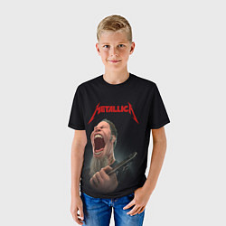 Футболка детская James Alan Hetfield METALLICA Z, цвет: 3D-принт — фото 2