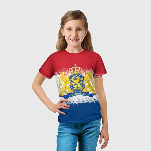Детская футболка Нидерланды Голландия Флаг / 3D-принт – фото 5