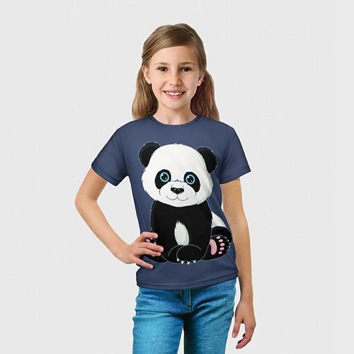 Детская футболка Милая Панда Sweet Panda / 3D-принт – фото 5