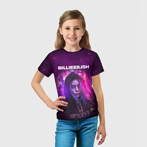 Детская футболка BILLIE EILISH GLITCH Z / 3D-принт – фото 5