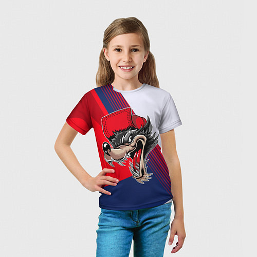 Детская футболка Волк в бейсболке / 3D-принт – фото 5