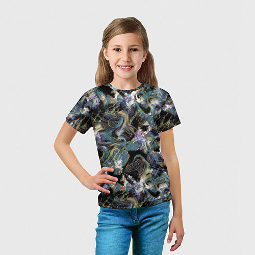 Детская футболка Узор для рыбака / 3D-принт – фото 5