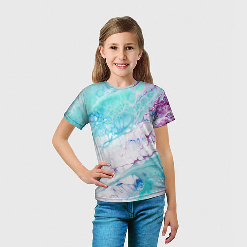 Детская футболка Цветная морская пена / 3D-принт – фото 5