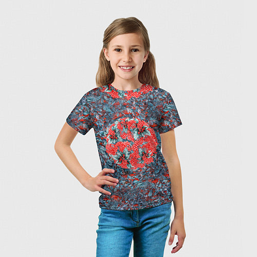 Детская футболка Калина да рябина / 3D-принт – фото 5