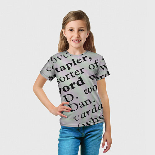 Детская футболка Текст из словоря / 3D-принт – фото 5
