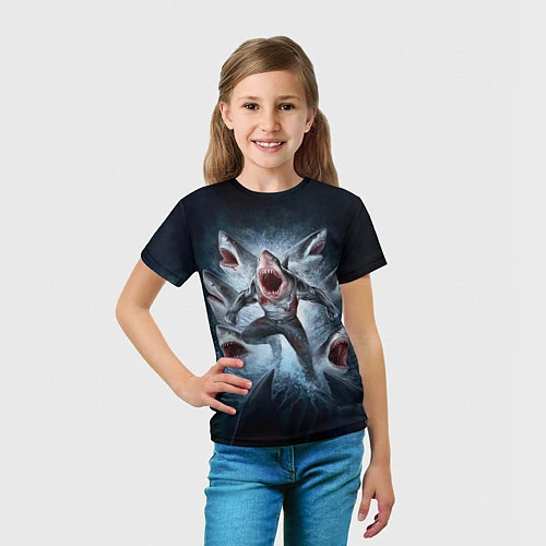 Детская футболка АКУЛА МОНСТР / 3D-принт – фото 5